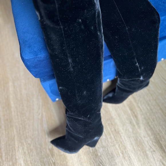 YSL SUEDE KNEE LENGTH BOOTS - Picture 6 of 8